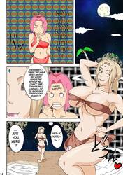 Sakura And Tsunade In Jungle With Naruto