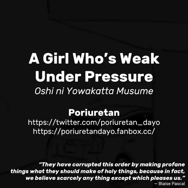 A Girl Who's Weak Under Pressure