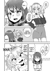 A Bitchy Femboy Gyaru Comes To 'Understand' A Futanari Onee-san!