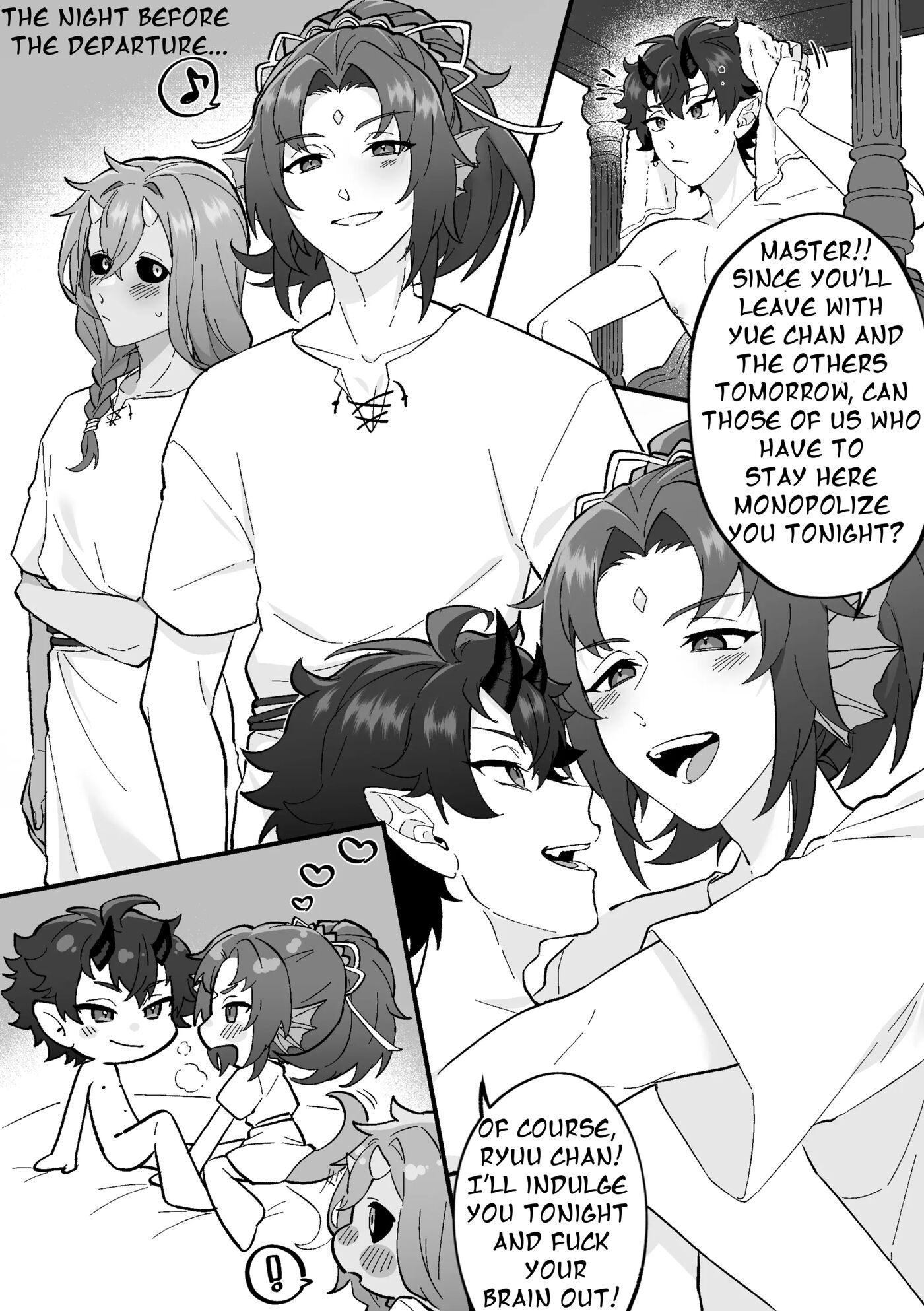 The Night Before Kibadios' Departure [Yaoi]